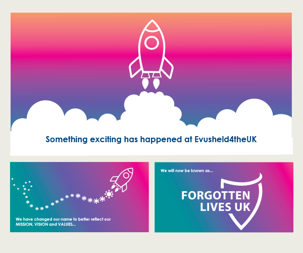 An examples of social media posts for Forgotten Lives designed by Amanda Dantuma