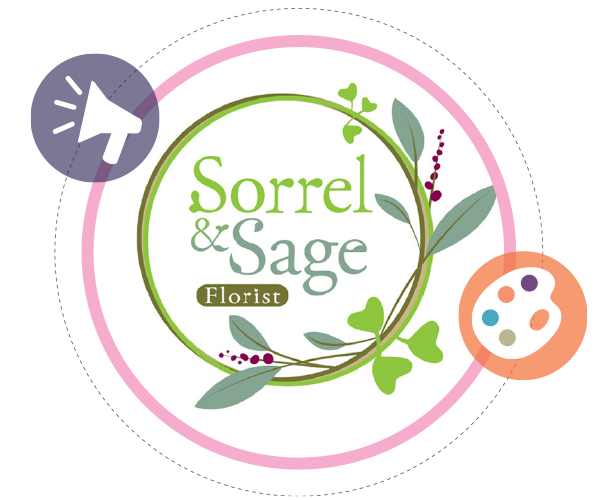 Packaging design banner for Amanda Dantuma using the Sorrel & Sage branding.