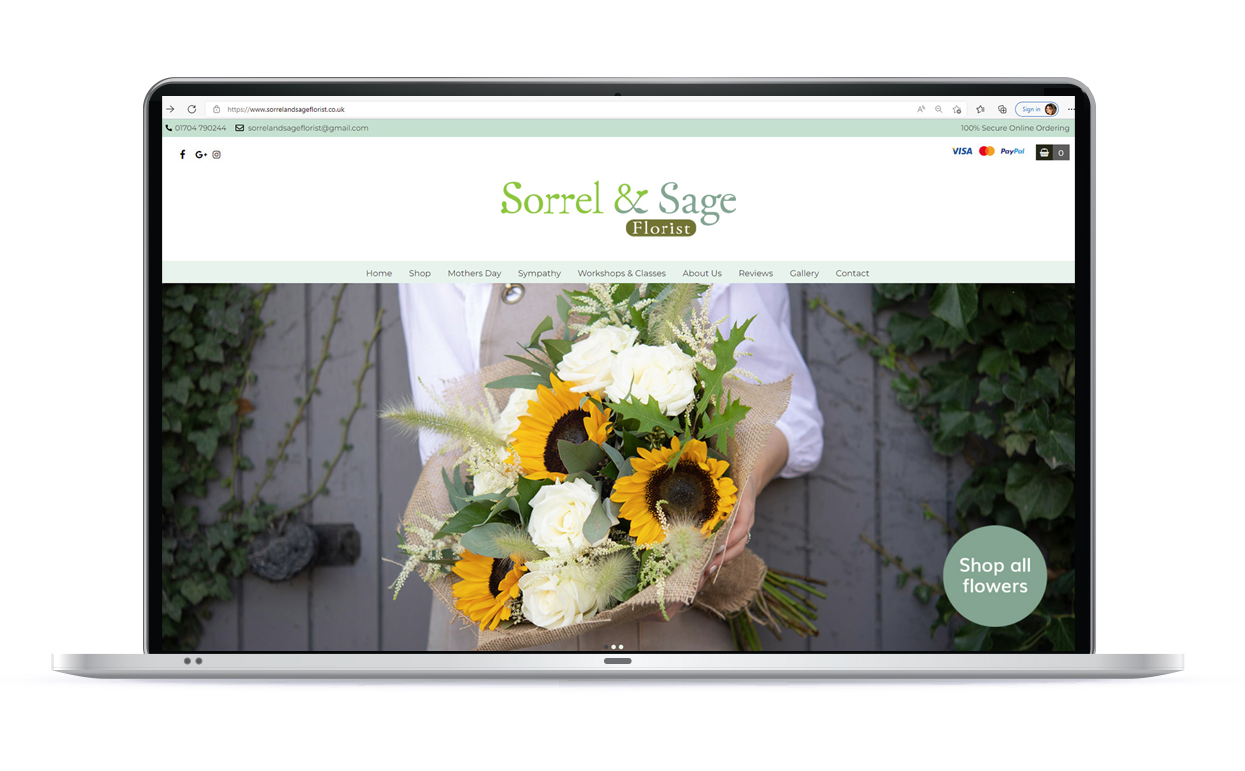 Sorrel and Sage Website. Logo and photography created by Amanda Dantuma